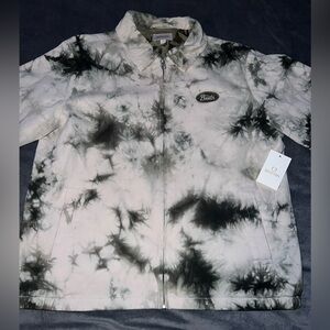 Brixton NWT Bomber Jacket Coat Medium Green Tie Dye Skater Mens NEW